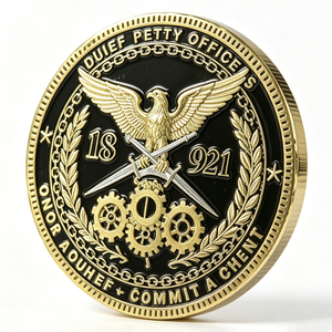 เหรียญที่ระลึกแบบกำหนดเอง โลหะผสมสังกะสี ดีไซน์รูปนกอินทรี 3 มิติ ลายเกียร์ ธีมความรัก ของที่ระลึกวันชาติ พิมพ์ UV ข้อความส่วนตัว - Product Image 4