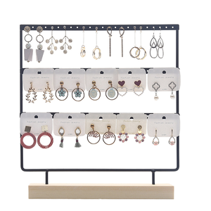 Présentoir à bijoux, emballage pour bijoux, présentoir en métal et bois pour boucles d'oreilles, plateaux de présentation de bijoux, organisateur de rangement de taille personnalisée - Product Image 4