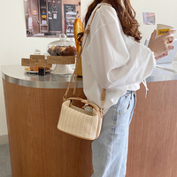 Petit tricot rotin femmes sacs à bandoulière paille sac de plage Boho été dames sac à main 2024 bohème mode bonbons Portable unique