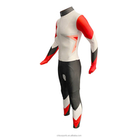Combinaison de patinage de course de vitesse respirante conçue sur mesure, fermeture à glissière coupe-vent confortable, patinage sur glace de grande taille