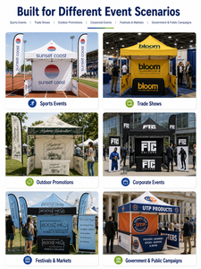 Carpa <span class=keywords><strong>de</strong></span> Exhibición Personalizada al por Mayor para Exteriores, Mostrador <span class=keywords><strong>de</strong></span> Exhibición, Banderas en Forma <span class=keywords><strong>de</strong></span> Lágrima, Carpa para Ferias Comerciales, Estructura <span class=keywords><strong>de</strong></span> Aluminio - Product Image 6