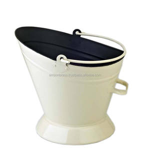 Cubo de carbón metálico para cenizas, cubo dorado de carbón galvanizado de alta calidad para limpieza del hogar, chimenea - Product Image 5