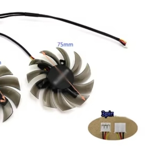 Ventilador de refrigeración para tarjeta gráfica, dispositivo de ventilación de 75MM T128010SM para <span class=keywords><strong>GTX</strong></span> <span class=keywords><strong>460</strong></span> 465 560 Ti 580 650 750Ti, 12V 0.20A GT440 GT610 GT730 HD 6850 - Product Image 2