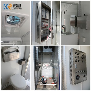 Remorque de toilettes portables avec lavabo, miroir et éclairage, toilettes mobiles, toilettes portables, remorque de toilettes portables à deux pièces - Product Image 6