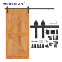 Portes coulissantes en aluminium imitation bois Rogenilan pour intérieur de maison, grain de bois, porte coulissante pour garde-manger