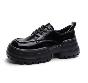 Zapatos Clásicos de Cuero para Mujer, Diseño de Plataforma Elevada para la Vida Universitaria y el Desplazamiento Diario - Product Image 3