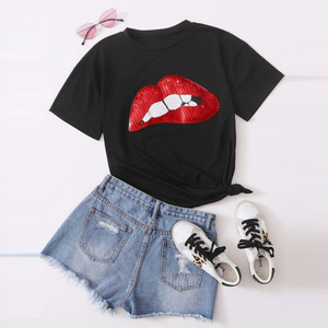 <span class=keywords><strong>Camiseta</strong></span> <span class=keywords><strong>de</strong></span> cuello <span class=keywords><strong>de</strong></span> <span class=keywords><strong>mujer</strong></span> personalizada <span class=keywords><strong>de</strong></span> alta calidad Y2K transpirable Spandex algodón diamantes remaches gran oferta moda brillante lentejuelas <span class=keywords><strong>boca</strong></span> - Product Image 2