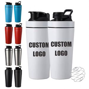 Nouvelle bouteille d'eau en acier inoxydable avec échelle graduée, portable, pour le sport en plein air, fitness, milkshake protéiné, logo personnalisé - Product Image 1