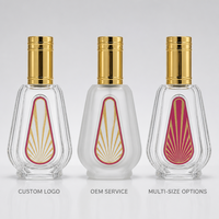 Flacon de parfum en verre vide avec bouchon doré, flacons vaporisateurs de luxe à facettes rechargeables, vente en gros, logo personnalisé