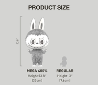 Genuino nuevo PVC 1000% Sketch Anime figura monstruos Mega Labubu para decoración de escritorio regalo de Navidad perfecto