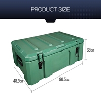 Boîte de transport AHIC 50L en LLDPE, robuste et durable, portable, antichoc, rotomoulée, boîte à outils, boîte de rangement 4x4, OEM ODM IP65, garantie 3 ans
