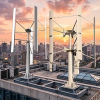 Fabricantes de Aerogeneradores Suministran Aerogeneradores de Alta Potencia para Proyectos de Ingeniería, 100kw, Diámetro del Rotor de 9.5m, Altura de 11m, 5 Aspas de Aleación de Aluminio