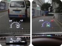 E350 OBD2 Affichage Tête Haute (HUD) pour Voiture, Écran Rotatif 5,8 pouces, Compteur de Vitesse Numérique, Alarme d'Avertissement de Vitesse, Plug-and-Play, TPMS Automobile
