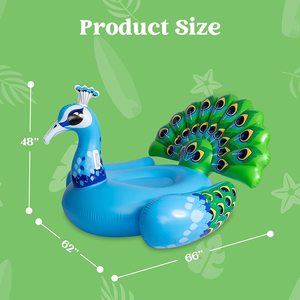 Vui vẻ Inflatable <span class=keywords><strong>Peacock</strong></span> bãi biển nổi cho bơi bên, hồ bơi đảo và mùa hè hồ bơi - Product Image 3