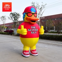 Costume gonflable publicitaire extérieur, clown marcheur, canard gonflable, costume de personnage gonflable, sur mesure
