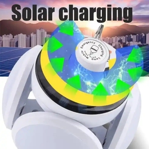 Projecteur <span class=keywords><strong>LED</strong></span> solaire d'urgence rechargeable et étanche pour extérieur, idéal pour les stades, les chantiers, le camping et la randonnée - Product Image 5
