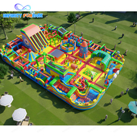 Terrain de jeu gonflable parcours d'obstacles jeu videur château parc amusement jouer centre de divertissement gonflable pour s'amuser en famille