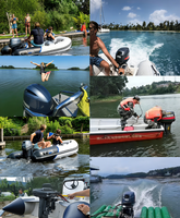 Nouveau moteur hors-bord à essence portable et léger 6HP 2 temps avec poignée de commande pour petits bateaux et bateaux d'accompagnement