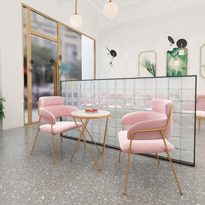 Chaises de salle à manger en <span class=keywords><strong>velours</strong></span> bleu capitonnées, design confortable, fabrication <span class=keywords><strong>scandinave</strong></span>, pour restaurant - Product Image 2