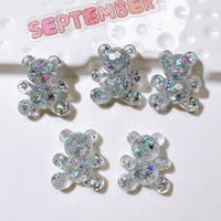 Fait à la main AB Colle Résine Patch Crème Colle Téléphone Cas DIY Pinces À Cheveux Ours Pentagramme Paillettes Lâche Acrylique Perles En Plastique Lucite