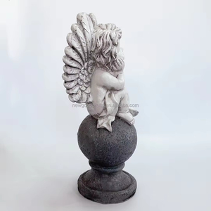 17.3 ngoài trời Vườn trang trí Thiên thần tượng Patio trang trí nội thất CUPID điêu khắc nhựa thủ công mỹ nghệ thiên thần vườn tượng cho tinh thần Quà Tặng - Product Image 6