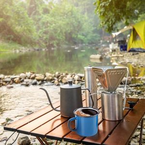 Taza esmaltada familiar para acampar, tazas de cerámica para Camper <span class=keywords><strong>Womo</strong></span>, residentes, amigos, decoración, gran equipo de Camping, regalo - Product Image 3