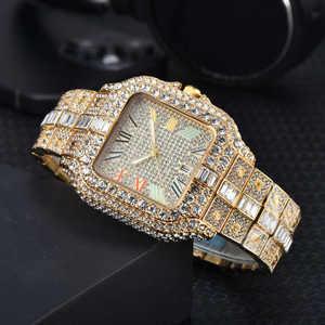 นาฬิกาข้อมือสไตล์ฮิปฮอปคุณภาพสูง VVS ระดับไฮเอนด์ ประดับเพชรโมอิสซาไนต์ ตัวเรือนโรสโกลด์ สำหรับทั้งชายและหญิง นาฬิกาจักรกลหรูหรา ประดับเพชรเต็มเรือน - Product Image 3