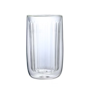Tazza da Caffè in Vetro a Doppia Parete, Vetro Borosilicato di Alta Qualità con Effetto Opaco e Striscia Esterna, per Bere Caffè e Tè - Product Image 4