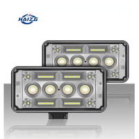 HAIZG-Barra de luces led de 40W, iluminación de trabajo de 7 pulgadas, para camión, todoterreno, doble color