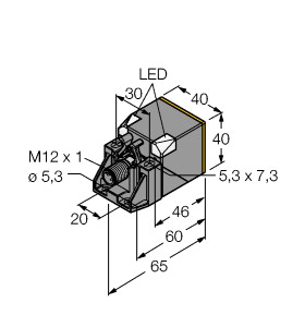 Sensor de Proximidad Inductivo MS-Turck NI40UE-QV40-VN6X2-H1141 100032302, 40mm, Sin Montaje Empotrado, Factor 1, NPN Complementario, H1141 Original - Product Image 3