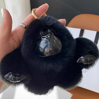 Grosir Gantungan Kunci Bulu Kelinci Asli 100% Lucu, Gantungan Kunci Mobil King Kong Gorilla, Liontin Tas, Gantungan Kunci Boneka, Perhiasan Hadiah