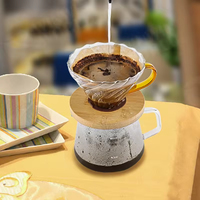 Tout nouveau et de haute qualité verre Borosilicate café goutteur main goutte à goutte filtre à café verre café goutteur