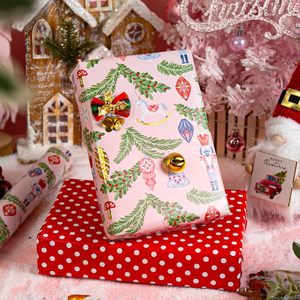 Christmas <b>Wrapping</b> <b>Paper</b> Pink Holiday Design 17 In X 32.8 Ft Reversible Gift Wrap For Craft - Product Image 3