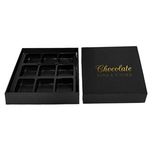 Caixa de Papel para Chocolate de Luxo Personalizada com 4 Compartimentos, Sustentável, Grau Alimentício, com Tampa Rígida e Base, para Celebrações, com Inserção - Product Image 5