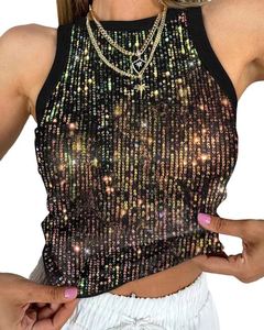 Bead Leopard Print Vest Sexy Color Sleeveless <b>Top</b> for Women T Shirt Fashion - Product Image 2
