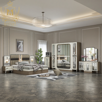 Ensemble de meubles de chambre à coucher de luxe pleine grandeur bonne qualité en bois chambre à coucher principale Style Simple coiffeuse table de chevet fonction stockage