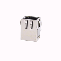 Connecteur réseau blindé Ethernet Cat6 haute vitesse, plaqué or 6u, LED verte jaune latérale pour communication de données RJ45