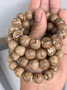 Bracelet en perles de bois fait main en gros, bijoux élastiques en bois naturel pour hommes et femmes, personnalisation OEM - Product Image 2