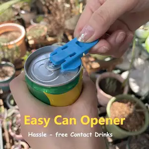 Abrelatas fácil manual, abrelatas fácil y protector de cubierta de lata de bebida, diseñado para Pop, Coca-Cola, cerveza, refrescos