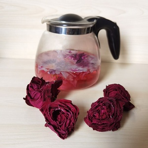 Thé à la Rose <span class=keywords><strong>séchée</strong></span> <span class=keywords><strong>de</strong></span> haute qualité, à l'<span class=keywords><strong>encre</strong></span> <span class=keywords><strong>de</strong></span> fleur <span class=keywords><strong>séchée</strong></span>, Rose rouge, 100% naturel, rouge foncé - Product Image 1