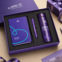 Set de Regalo de Cuaderno, Bolígrafo y Termo de Acero Inoxidable con Impresión UV, Artículos Promocionales para Empresas, Regalos de Bienvenida, Kits de Artículos Corporativos Personalizados