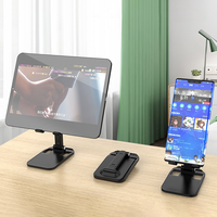 Nouveau Support de Téléphone de Bureau Rotatif en Alliage de Zinc Métallique Tendance, Compatible pour Téléphones et iPads, Support de Fixation Réglable