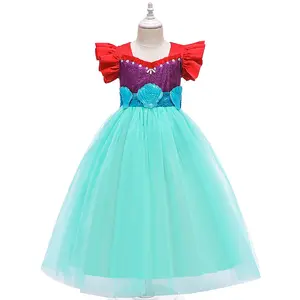 Beauté filles princesse sirène Costume pour fête carnaval Cosplay Halloween Costumes pour 3-10 ans sirène