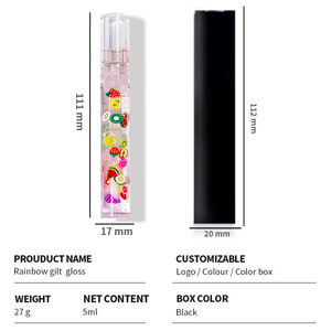 Gloss à lèvres transparent OEM 5ml hydratant, design tranches de fruits, emballage neutre pour le commerce transfrontalier - Product Image 4