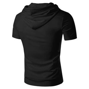 Diseñador personalizado Hombres Hoody Camisas Forrado Pesado En Blanco de manga corta Sudadera con capucha - Product Image 2
