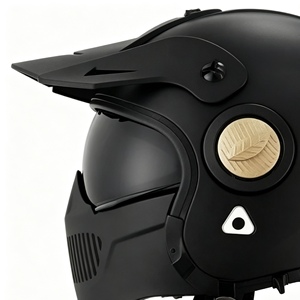 Casque de moto intégral noir, coque ABS, visière double miroir dorée, design épuré, homologué DOT, modulaire, rabattable, toutes saisons - Product Image 3