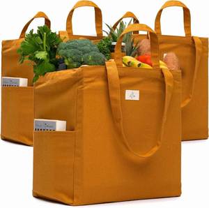 Heavy Duty Reusable Kitchen Grocery Bag <b>Extra</b> <b>Large</b> Collapsible Thick Canvas Shopping Tote Bag Foldable Et Bag - Product Image 2