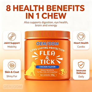 Compléments alimentaires pour <span class=keywords><strong>chiens</strong></span> les plus vendus, comprimés à mâcher souples, soutien immunitaire, vitamines et minéraux pour la santé de la peau et du pelage, anti-<span class=keywords><strong>puces</strong></span> - Product Image 5