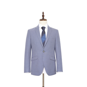 Costumes pour hommes <span class=keywords><strong>Blazer</strong></span> Respirant Single-Based <span class=keywords><strong>Bleu</strong></span> clair à <span class=keywords><strong>carreaux</strong></span> DMHBX007S-A2 Veste de costume faite à la main pour hommes Élégant - Product Image 1