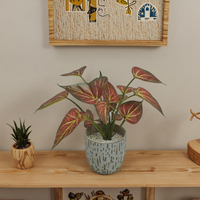 Feuillage Artificiel Écologique de Haute Qualité, Feuilles d'Arum Vertes, Résistantes aux UV, pour Décoration Maison, Bureau, Fleurs, Branches, Extérieur